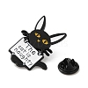 Cat with Word Enamel Pins JEWB-G023-03B-3