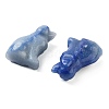 Dyed & Heated Natural Blue Aventurine Carved Dog Figurines DJEW-L023-A07-2