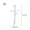 10Pcs Fearless Cross Charm Pendant Cross Faith Charm Necklace Stainless Steel Pendant for Christian Religious Jewelry Gifts Making JX520A-2