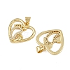 Brass Micro Pave Cubic Zirconia Pendants ZIRC-I367-12G-05-2