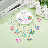 CRASPIRE 12Pcs 6 Colors Handmade Polymer Clay  Lollipop Pendant Decoration HJEW-CP0001-14-4