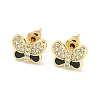 Butterfly Real 18K Gold Plated Brass Stud Earrings EJEW-L269-094G-01-1