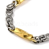 201 Stainless Steel Twist Links Chain Necklace NJEW-F22-39Q-GP-3