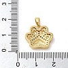 Brass Micro Pave Clear Cubic Zirconia Pendants KK-G483-01G-3
