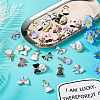  26Pcs 13 Styles Alloy Enamel with Crystal Rhinestone Pendants ENAM-TA0001-68-5