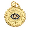 Brass Micro Pave Cubic Zirconia Pendants KK-K339-09G-1