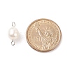 Natural Cultured Freshwater Pearl Beads Connector Charms PALLOY-JF01551-01-3