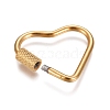 304 Stainless Steel Screw Carabiner Lock Charms STAS-K192-02G-2