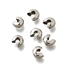 304 Stainless Steel Crimp Beads Covers X-STAS-P239-34P-05-1