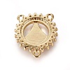 Brass Cubic Zirconia Chandelier Component Links ZIRC-F108-05G-2