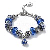 Tibetan Style Alloy & Glass Beaded European Bracelets RX0966-4-1