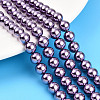 Baking Painted Pearlized Glass Pearl Bead Strands HY-N002-8mm-A14-1