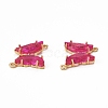 Glass Connector Charms KK-E068-VB402-2-2