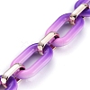 Handmade Two Tone Opaque Acrylic Cable Chains AJEW-JB00635-05-2