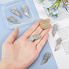 CHGCRAFT 6 Pairs Alloy Wing Brooch for Backpack Clothes JEWB-CA0001-31-3