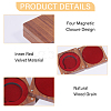 Wood Medal Storage Magnetic Boxes CON-WH0088-93A-02-4