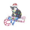Christmas Cat Shape Acrylic Pendant Decoration HJEW-E007-01G-06-3