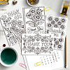 AHADERMAKER 1 Set Thank You Theme Coloring Paper Greeting Cards Sets AJEW-GA0007-26B-3