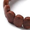 Synthetic Goldstone Beaded Stretch Bracelet G-E010-01-09-3