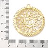 Rack Plating Brass Micro Pave Clear Cubic Zirconia Pendants KK-L224-009G-3