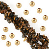 1 Strand Natural Tiger Eye Chip Beads Strands G-TAD0001-06-1