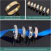 DICOSMETIC 14Pcs 14 Style 201 Stainless Steel Plain Band Ring for Men Women RJEW-DC0001-05-3