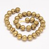 Round Electroplate Natural Quartz Crystal Bead Strands G-L447-09D-2