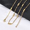 304 Stainless Steel Double Round Rope Chain Necklaces NJEW-C073-03G-2