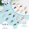 30Pcs 5 Colors Religion Alloy Enamel Connector Charms FIND-GO0001-62-5
