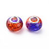 Crackle Two Tone Resin European Beads RPDL-T003-06A-2