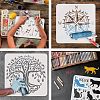 Plastic Reusable Drawing Painting Stencils Templates DIY-WH0172-923-4