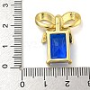 Rack Plating Brass Micro Pave Cubic Zirconia Pendants KK-I718-14G-4