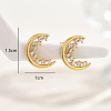 Fashionable Moon Brass Stud Earrings LQ5104-5