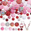   66pcs 11 style Polymer Clay Rhinestone Beads RB-PH0001-29-1