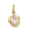 Rack Plating Brass with Cubic Zirconia Pendants KK-Z086-16G-1