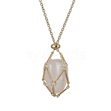 Crystal Cage Holder Necklace NJEW-JN04588