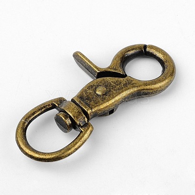 Tibetan Style Alloy Lobster Swivel Clasps PALLOY-D349-AB-1