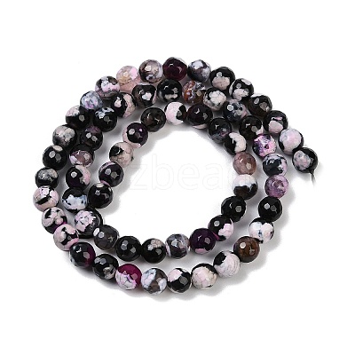 Natural Fire Crackle Agate Beads Strands G-C082-A01-30-1