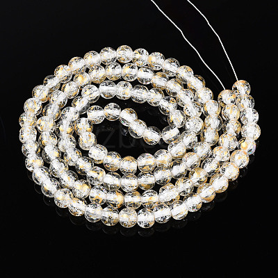 Crackle Transparent Glass Beads Strands GLAA-N030-8mm-01J-1