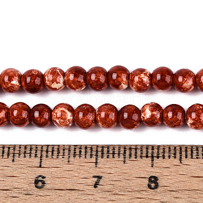 Baking Paint Glass Beads Strands DGLA-N016-4mm-06-1