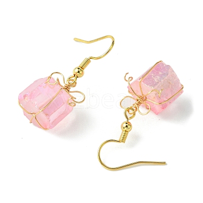 4 Pairs Natural Quartz Dangle Earrings for Women EJEW-TA00561-1