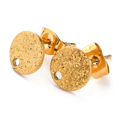 Ion Plating(IP) 304 Stainless Steel Stud Earring Findings LS-STAS-O144-01A-G-1