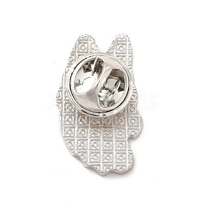 Dog Enamel Pin with Brass Butterfly Clutches LS-JEWB-A006-03H-1