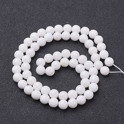 Natural Mashan Jade Round Beads Strands G-D263-6mm-XS01-1