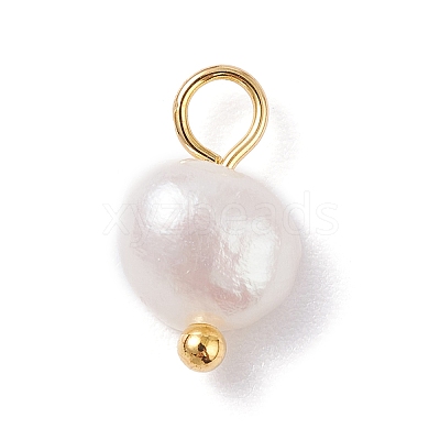 Natural Cultured Freshwater Pearl Charms X-PALLOY-JF01098-03-1
