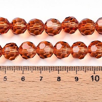 Baking Paint Transparent Glass Beads Strands DGLA-A035-T10mm-A04-1