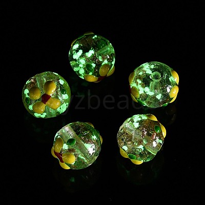Luminous Handmade Gold Sand Lampwork Beads LAMP-N035-04F-1