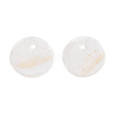 Natural Capiz Shell Disc Charms BSHE-T014-03-1