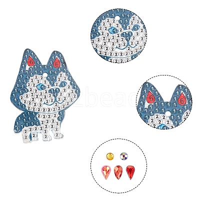 DIY Diamond Painting Keychain Kits DIY-WH0166-39-1