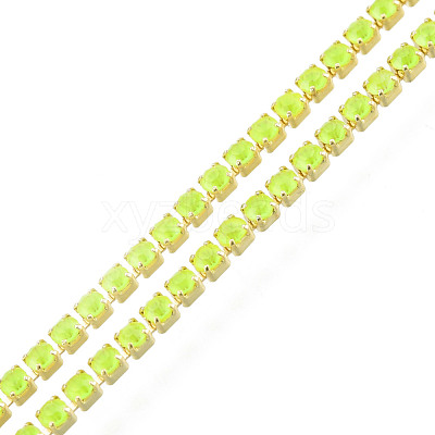Brass Rhinestone Strass Chains CHC-N017-003A-B02-1